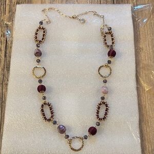 NWOT Cato Gold & Purple Long Necklace